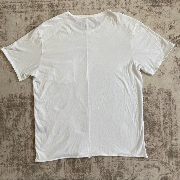 Rag & Bone Miles Cotton Lightweight White Short Sleeved Jersey T-Shirt Sz L - Picture 9 of 14